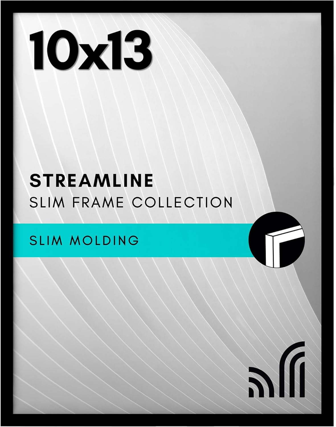 Americanflat 24x36 Poster Frame with Polished Plexiglass - Streamline Collection - Thin Border Picture Frame for Wall Display - Hanging Hardware Included - Black - Colors B