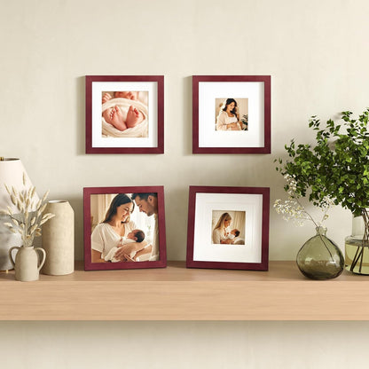 Egofine 12x16 Picture Frame Black, Covered by Plexiglass Made of Solid Wood, Display Pictures 9x12 and 11x14 with Mat or 12x16 Without Mat, for Wall Mounting Photo Frame - Colors A