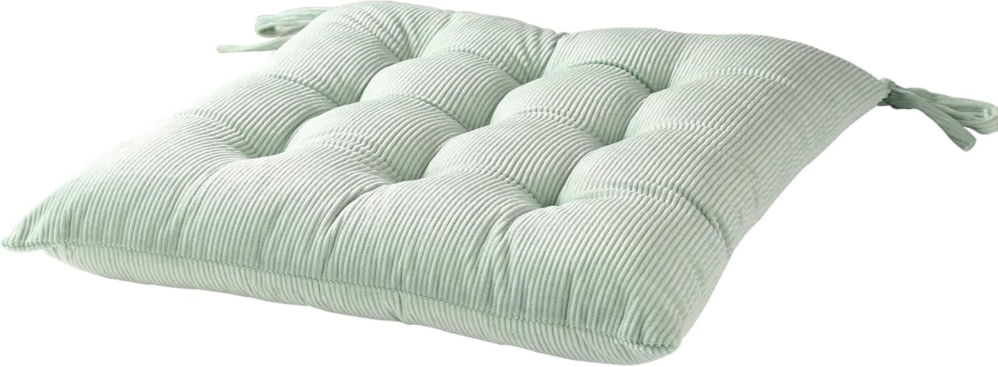 HLOVME Corduroy Chair Cushion with Ties Ultra Soft Warm Floor Cushion for Kids Reading Nook Comfortable Square Seat Cushion for Adult 15.7”x15.7”, White