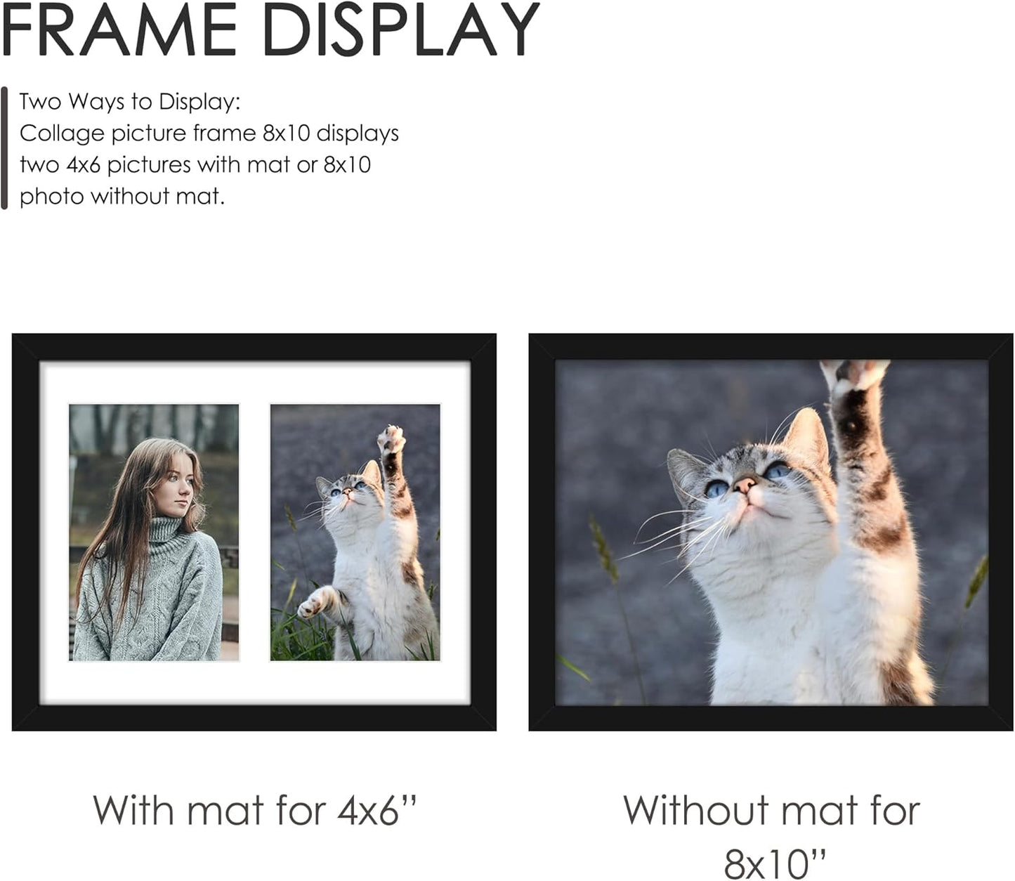 DUENPY 14x26 Collage Picture Frame 4x6 Collage Picture Frame Displays Twelve 4x6 inch Photos Available Horizontal Wall Mounting Display and Vertical Black - Colors A
