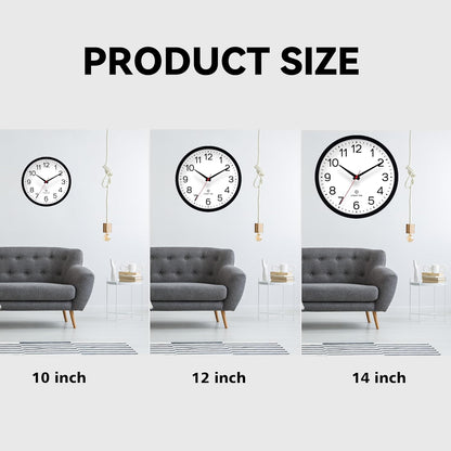 AKCISOT Wall Clock, Modern Small Wall Clocks Battery Operated 8 Inch, Silent Non-Ticking Analog Classic for Office, Home, Bathroom, Kitchen, Bedroom, School(Black)
