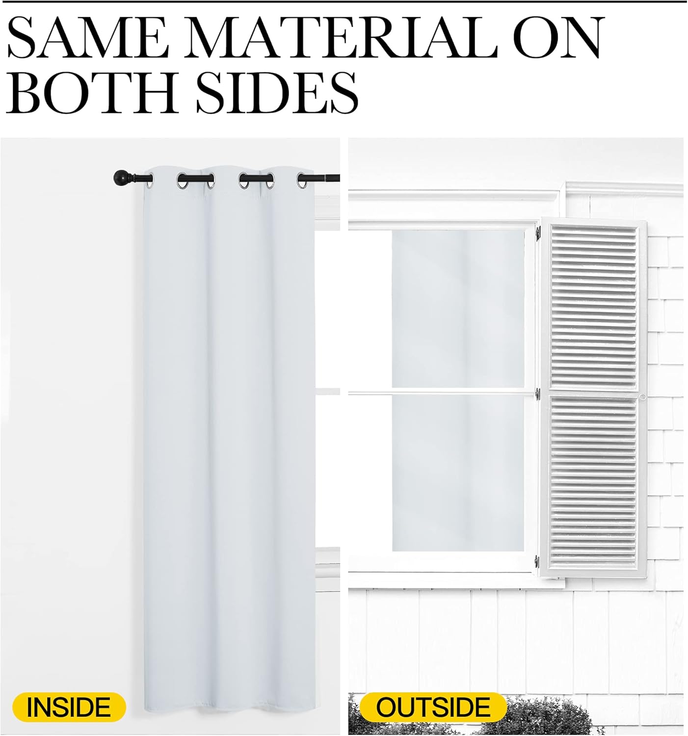 NICETOWN Halloween Pitch Black Solid Thermal Insulated Grommet Blackout Curtains/Drapes for Bedroom Window (2 Panels, 42 inches Wide by 63 inches Long, Black) - Colors D