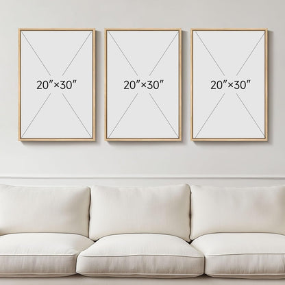 Large Framed Black and White Abstract Wall Art for Living Room, 3 Piece Big Modern Canvas Prints Paintings Artwork for Walls, Minimalist Abstract Art Pictures for Hallway, Office Wall Decor 24x36 In