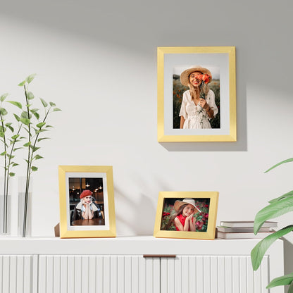 Vittanly 11x14 Picture Frame, Display Pictures 8x10 with Mat or 11x14 without Mat, Photo Frame for Wall Mounting, Black, 1 Pack - Colors A