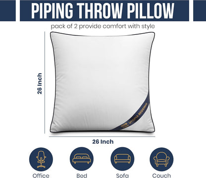 Utopia Bedding Throw Pillow Inserts (Pack of 4, White), 18 x 18 Inches Decorative Indoor Pillows for Sofa, Bed, Couch, Cushion Sham Stuffer