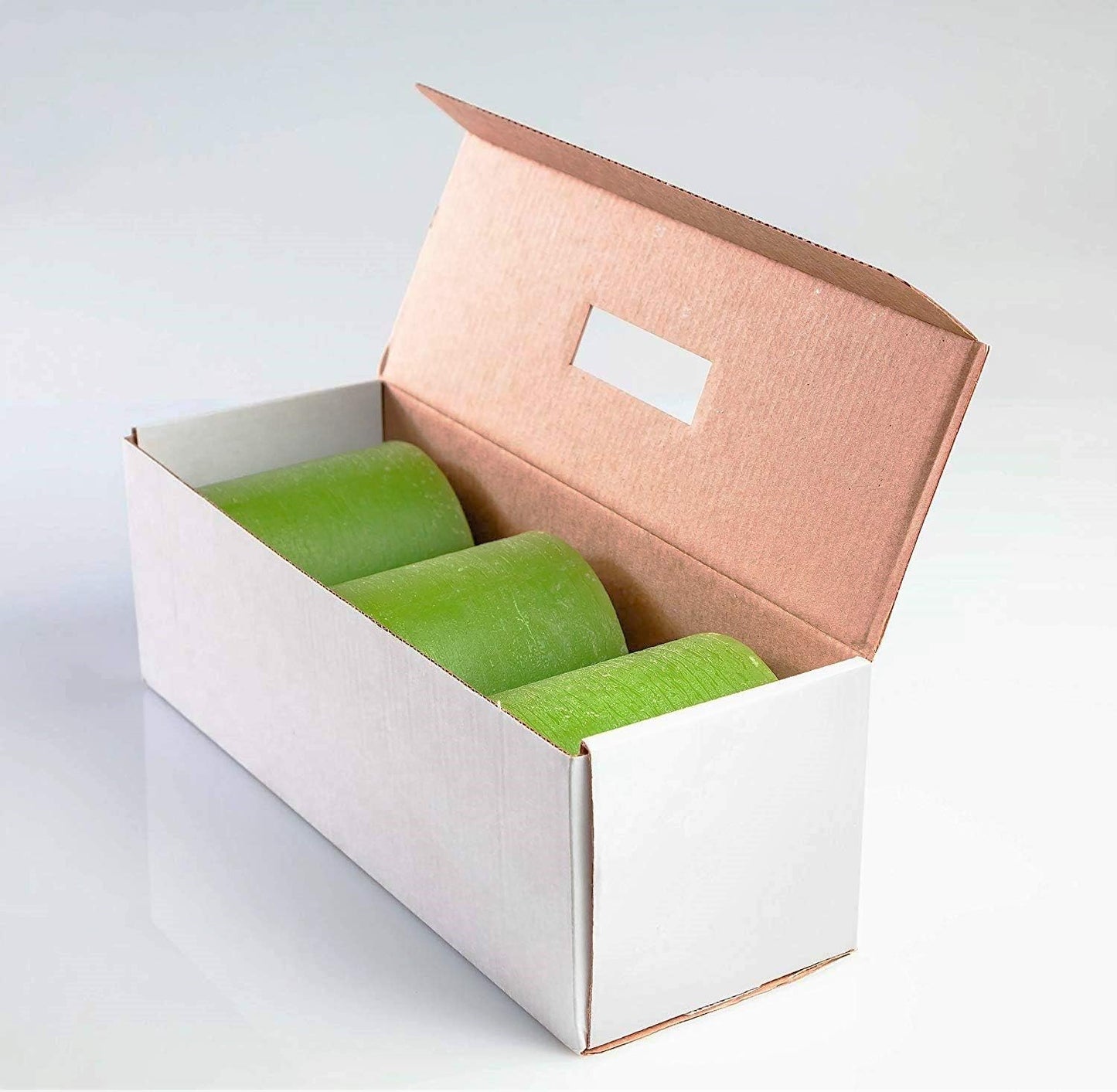 Melt Candle Pillar Candles, 3 Pack - Unscented Candles for Home, Church, Weddings, & More - 3" x 4", Ivory