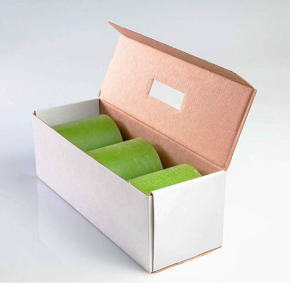 Melt Candle Pillar Candles, 3 Pack - Unscented Candles for Home, Church, Weddings, & More - 3" x 4", Ivory