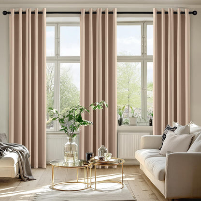MIULEE Blackout Curtains for Bedroom Living Room 2 Panels, Thermal Insulated Room Darkening Drapes Grommet Noise Reducing Light Blocking Window Treatments 63 Inches Long 40x63 Inch Black - Colors A