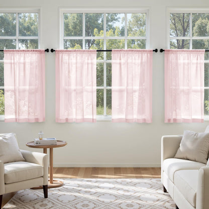MIULEE White Sheer Curtains 84 Inches Long, 4 Panels Set, Light Filtering Rod Pocket Voile Drapes for Living Room and Bedroom, Airy Soft Fabric Window Treatments, 42 x 84 Inches