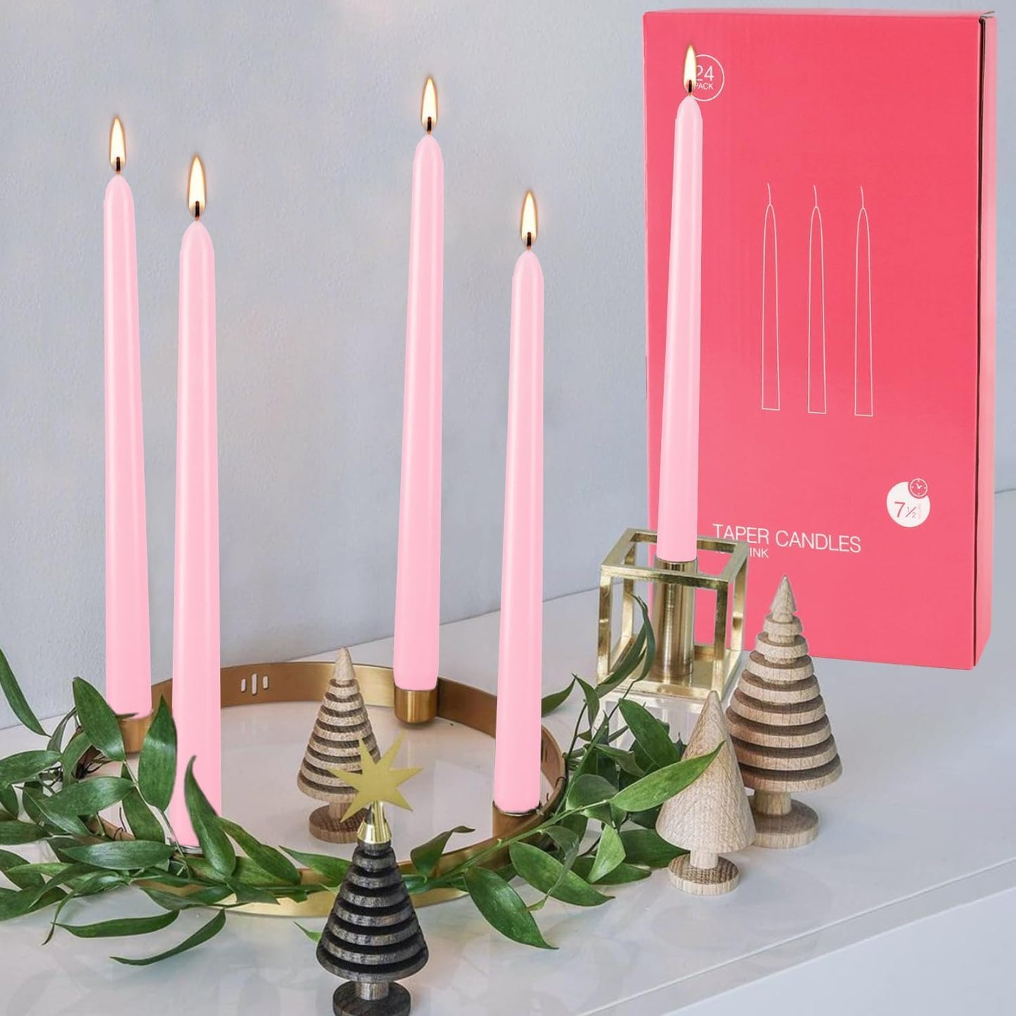 YOROXRG 40 Pack Spell Chime Candles-4 Inch Multi-Colored Taper Candles Sticks-for Home Decor Kitchen Decor Wedding Decoration-10 Colours