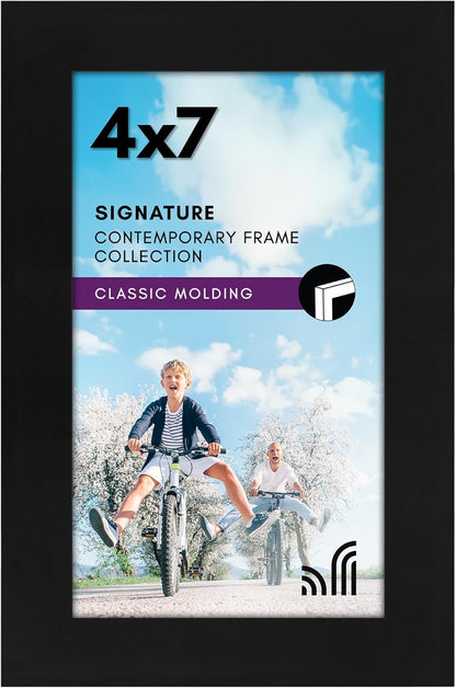 Americanflat 12x18 Poster Frame with Shatter-Resistant Glass - Signature Collection - Gallery-Style Frames Made of Engineered Wood - Photo Frame for Wall Display - Black - Colors A
