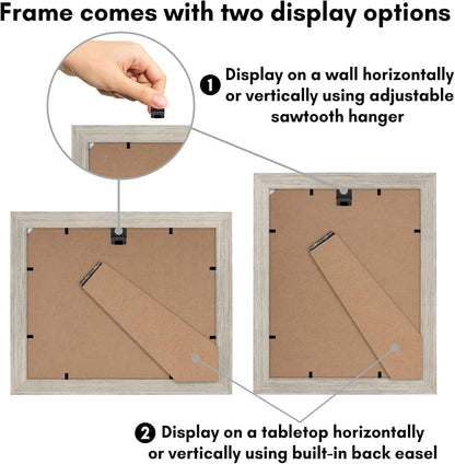 Americanflat 4x6 Collage Picture Frame with Shatter-Resistant Glass - Fits Five 4x6 Photos or Use as One 11x14 Picture Frame - Signature Collection - Collage Frames for Wall Display - Black