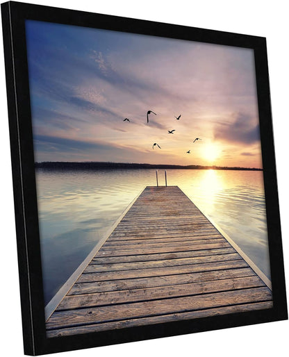 Americanflat 12x18 Poster Frame with Shatter-Resistant Glass - Signature Collection - Gallery-Style Frames Made of Engineered Wood - Photo Frame for Wall Display - Black - Colors B