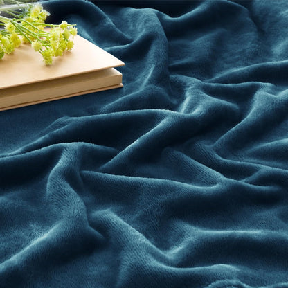 BEDELITE Fleece Blanket Black Throw Blankets for Couch & Bed, Luxury Plush Cozy Fuzzy Blanket 50x60 inches, Super Soft Warm Lightweight Throw Blanket for Travel Camping - Colors B