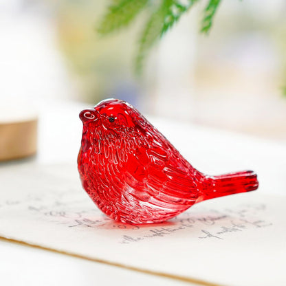 H&D HYALINE & DORA Blue Glass Bird Figurines Bird Gifts for Bird Lovers Women Crystal Glass Animal Figurine Collectible for Home Shelf Decor