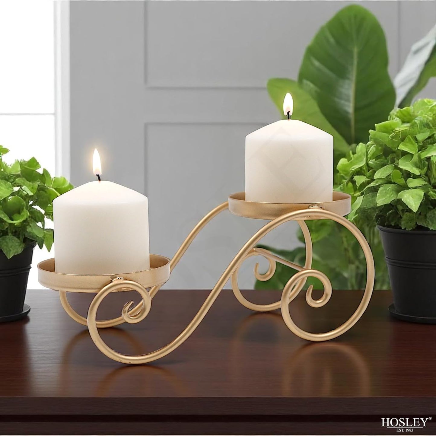 Hosley 2x3 High Pillar Candles, Set of 6. White, Unscented. Bulk Buy. Ideal for Wedding, Emergency Lanterns, Spa, Aromatherapy, Party, Reiki, Candle Gardens O4