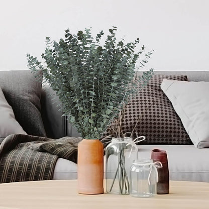 11 PCS Real Dried Eucalyptus Stem for Shower & Bathroom Decor - 17'' Large Natural Fresh Eucalyptus Leaves Hanging Plants, Shower Stuff Green Home Vase Decor, DIY
