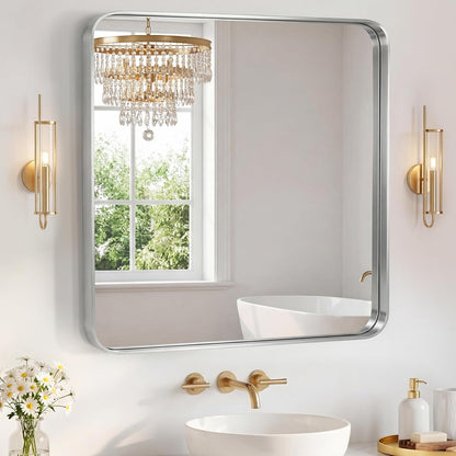 NEWBULIG Gold Round Wall Mirror 36 Inch, Bathroom Mirrors for Over Sink, Wall Decor for Bathroom, Entryway, Bedroom, Vanity
