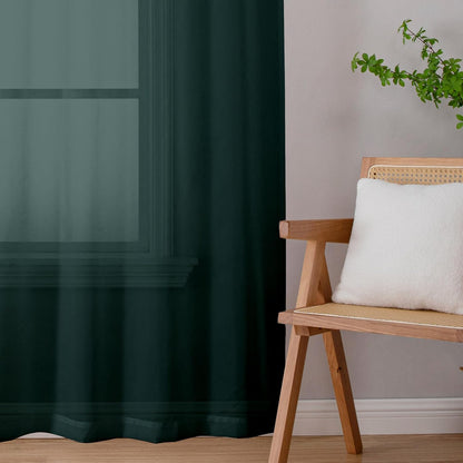 Chyhomenyc Sheer White Valances for Windows 2 Pack, Small Window Curtains for Living Room Bathroom Cafe Laundry Basement, Modern Top Dual Rod Pocket Voile Curtain, 42W x 14L inches, White - Colors B