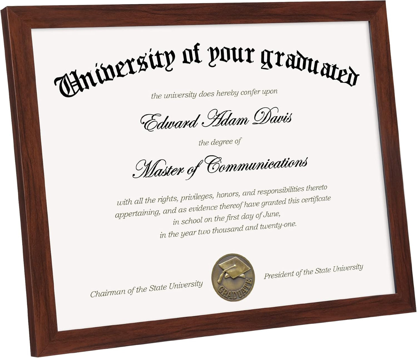 upsimples Certificate Frame with High Definition Glass, 8.5 by 11 Picture Diploma Document Frames for Wall and Tabletop, Black 5 Pack