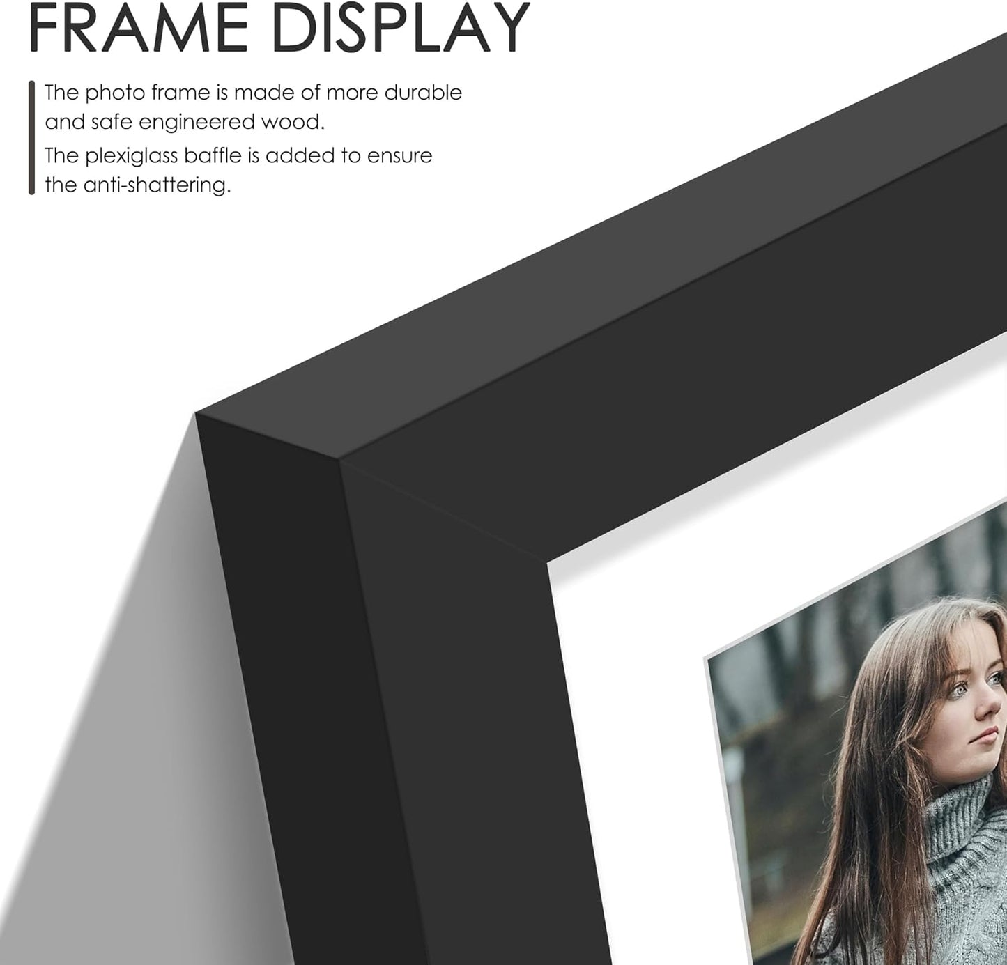 DUENPY 14x26 Collage Picture Frame 4x6 Collage Picture Frame Displays Twelve 4x6 inch Photos Available Horizontal Wall Mounting Display and Vertical Black - Colors A