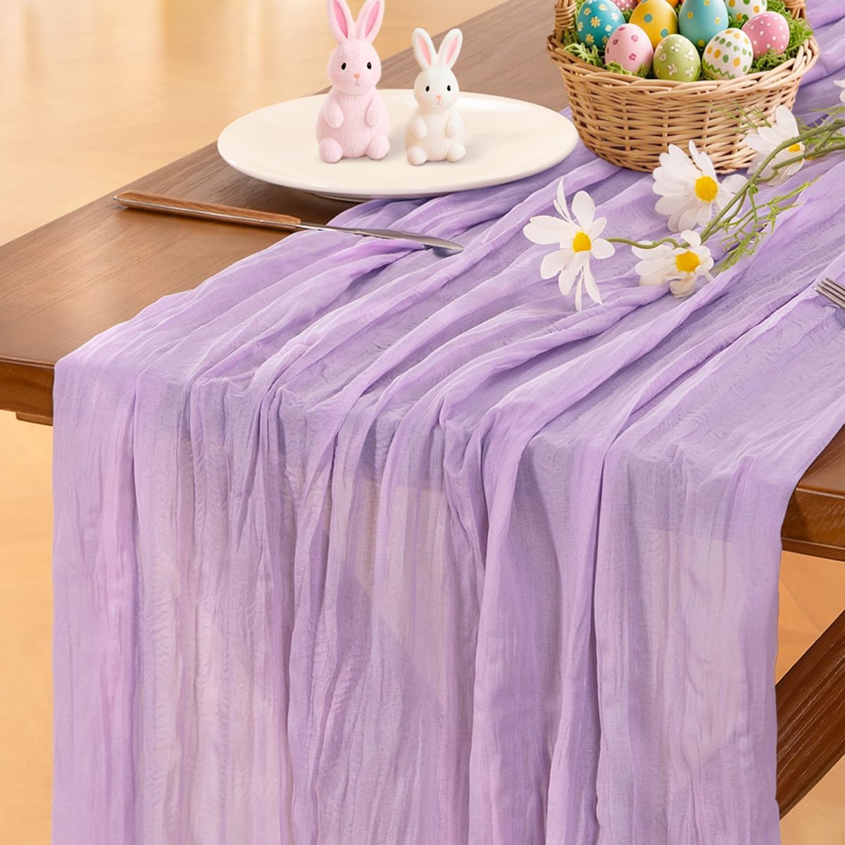 Socomi 3pcs Sage Green Cheesecloth Table Runner Summer Boho Rustic Gauze 120 inch 10FT Cheese Cloth Sheer Runner for Wedding Party Baby Shower Home Decor Holiday Decorations