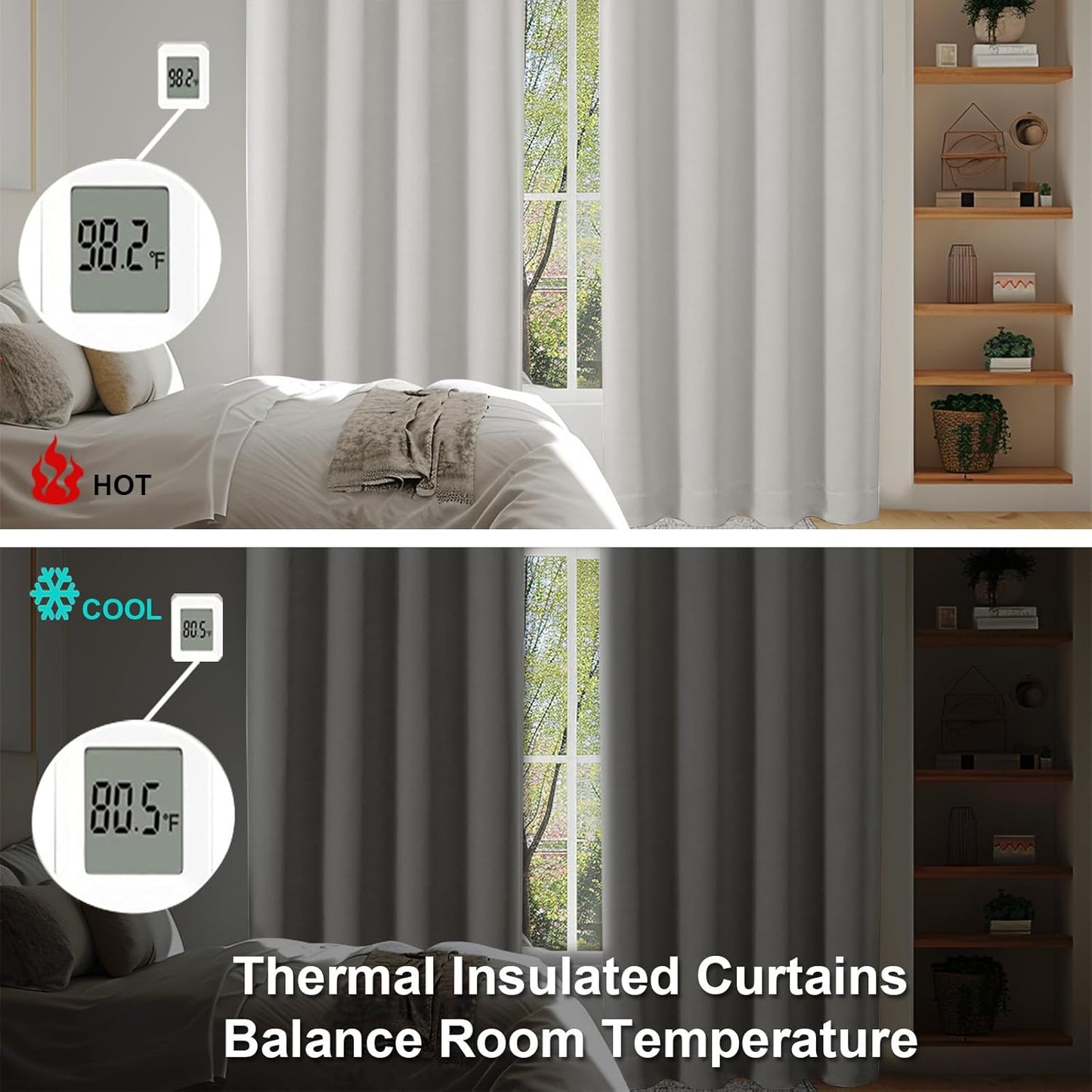 Simplebrand Ava Sage Green Blackout Curtains for Bedroom 63 Inch Length 2 Panels Set, Solid Thermal Insulated Energy Saving Rod Pocket Window Treatment Curtains Blackout Drapes, W40 x L63 Inch, Sage - Colors A