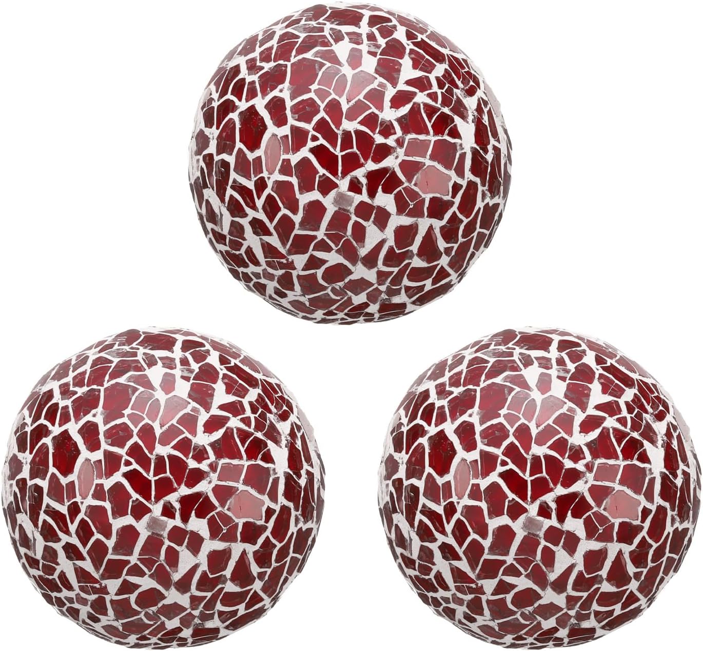 uxcell 3Pcs Decorative Glass Balls 2.36 Inch Orbs Centerpiece Balls Mosaic Glass Ball Sphere for Decor Bowls Vases Dining Table Party, Dark Blue