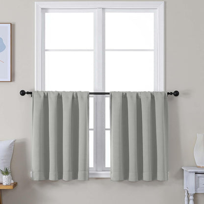 Simplebrand Ava Sage Green Blackout Curtains for Bedroom 63 Inch Length 2 Panels Set, Solid Thermal Insulated Energy Saving Rod Pocket Window Treatment Curtains Blackout Drapes, W40 x L63 Inch, Sage - Colors B