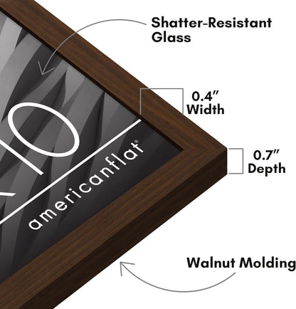 Americanflat 24x36 Poster Frame with Polished Plexiglass - Streamline Collection - Thin Border Picture Frame for Wall Display - Hanging Hardware Included - Black - Colors B