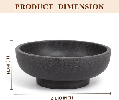 YMXYJM Large Decorative Bowl, Modern Handicraft Resin Bowls for Home Decor, Decorative Fruit Bowl for Kitchen Counter, Stylish Key Bowl for Entry Table, Artificial Stone Resin Beige