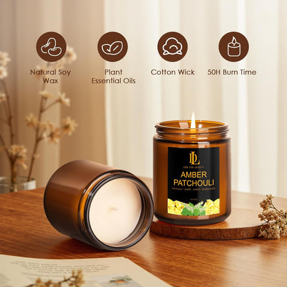 Scented Candles Set, 4 Pack Soy Candles for Home Scented, Candle Gifts for Men Women, Scents of Pineapple Cocktail/Coconut Vanilla/Pink Sands/Bahamian Breeze
