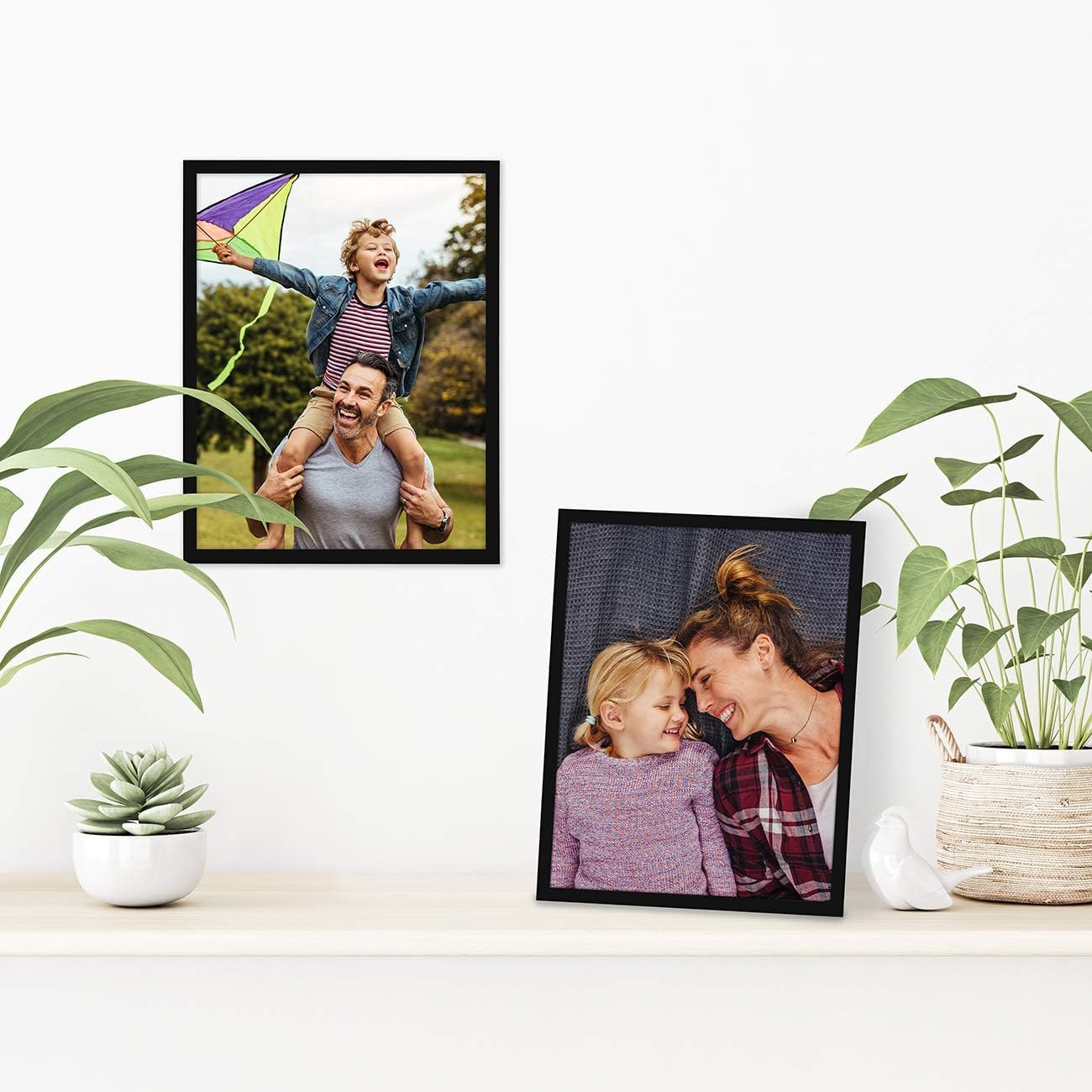 Americanflat 24x36 Poster Frame with Polished Plexiglass - Streamline Collection - Thin Border Picture Frame for Wall Display - Hanging Hardware Included - Black - Colors D