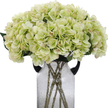 Kimura's Cabin 6pcs White Hydrangea Artificial Flowers Silk Fake Hydrangeas Faux Hydrangea Flowers with Stems for Wedding Bouquets Arrangement Home Table Centerpieces Baby Shower Party Decoration