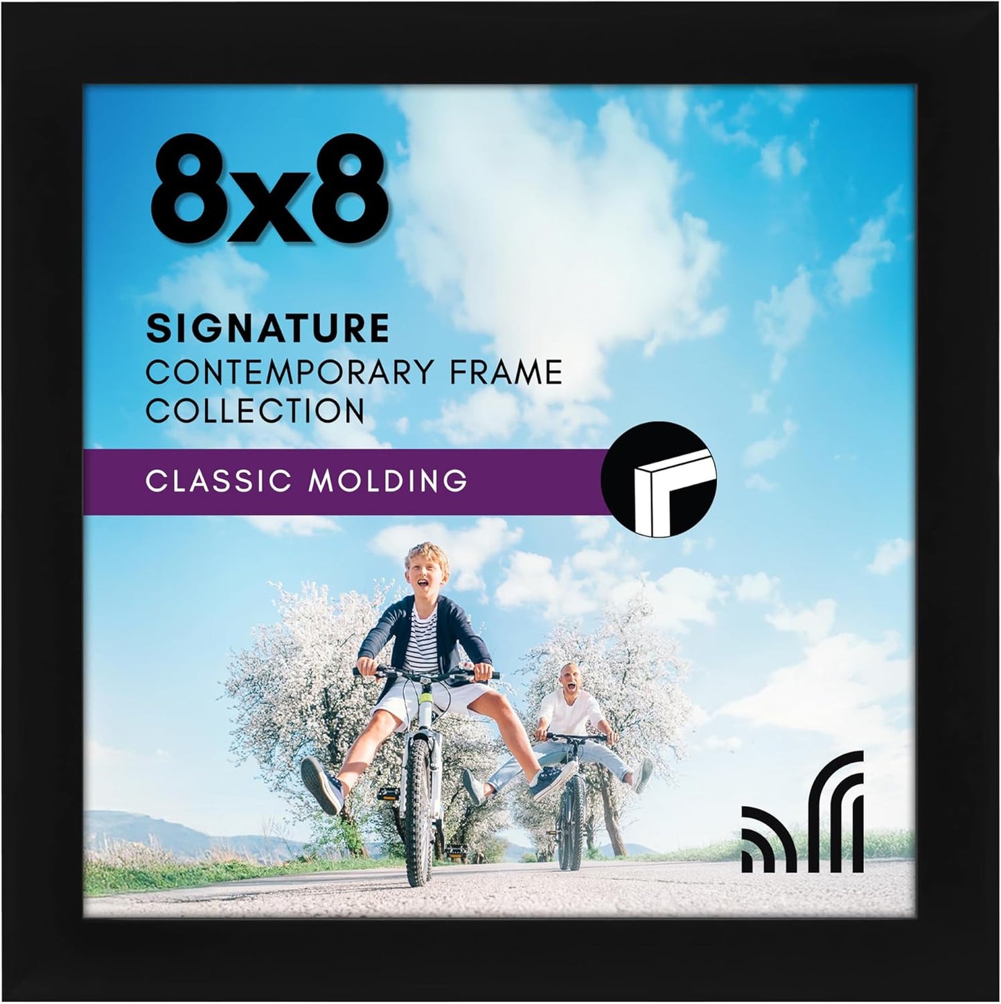 Americanflat 12x18 Poster Frame with Shatter-Resistant Glass - Signature Collection - Gallery-Style Frames Made of Engineered Wood - Photo Frame for Wall Display - Black - Colors C