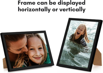 Americanflat 24x36 Poster Frame with Polished Plexiglass - Streamline Collection - Thin Border Picture Frame for Wall Display - Hanging Hardware Included - Black - Colors C