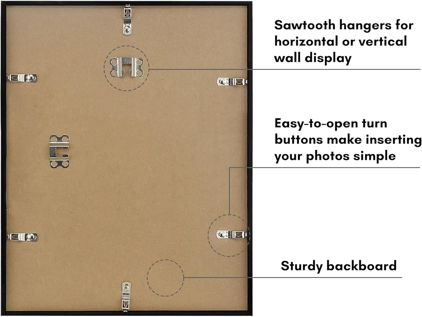 Americanflat 24x36 Poster Frame with Polished Plexiglass - Streamline Collection - Thin Border Picture Frame for Wall Display - Hanging Hardware Included - Black - Colors D