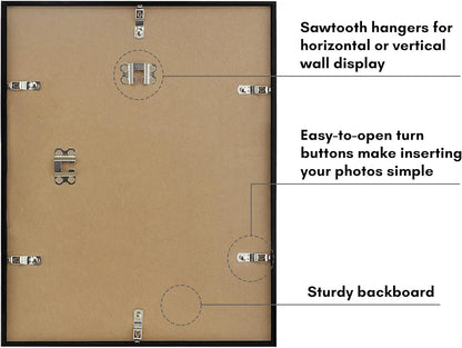 Americanflat 24x36 Poster Frame with Polished Plexiglass - Streamline Collection - Thin Border Picture Frame for Wall Display - Hanging Hardware Included - Black - Colors D