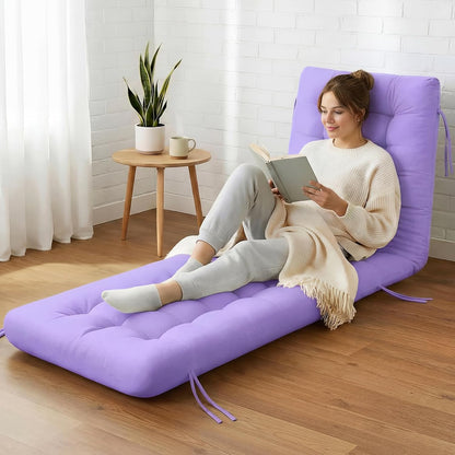 Vercraft Long Floor Cushion Large Floor Cushion with Brushed Cotton Jumbo Lounger Pillow for Outdoor Indoor Bay Window Meditation Yoga Reading Sleeping(Pink)