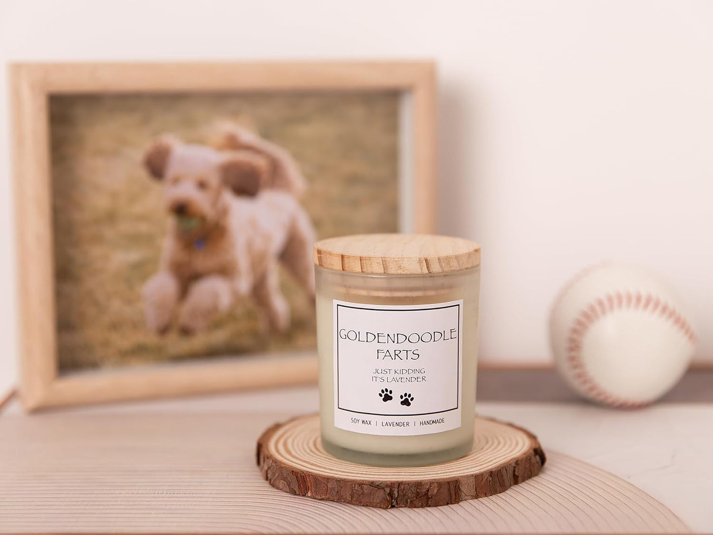 Pug Gifts & Decor, Dog Mom Gifts for Women, Dog Farts Candle, Pet Friendly Lavender Scented Candle