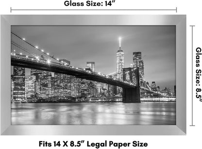 Americanflat 12x18 Poster Frame with Shatter-Resistant Glass - Signature Collection - Gallery-Style Frames Made of Engineered Wood - Photo Frame for Wall Display - Black - Colors A