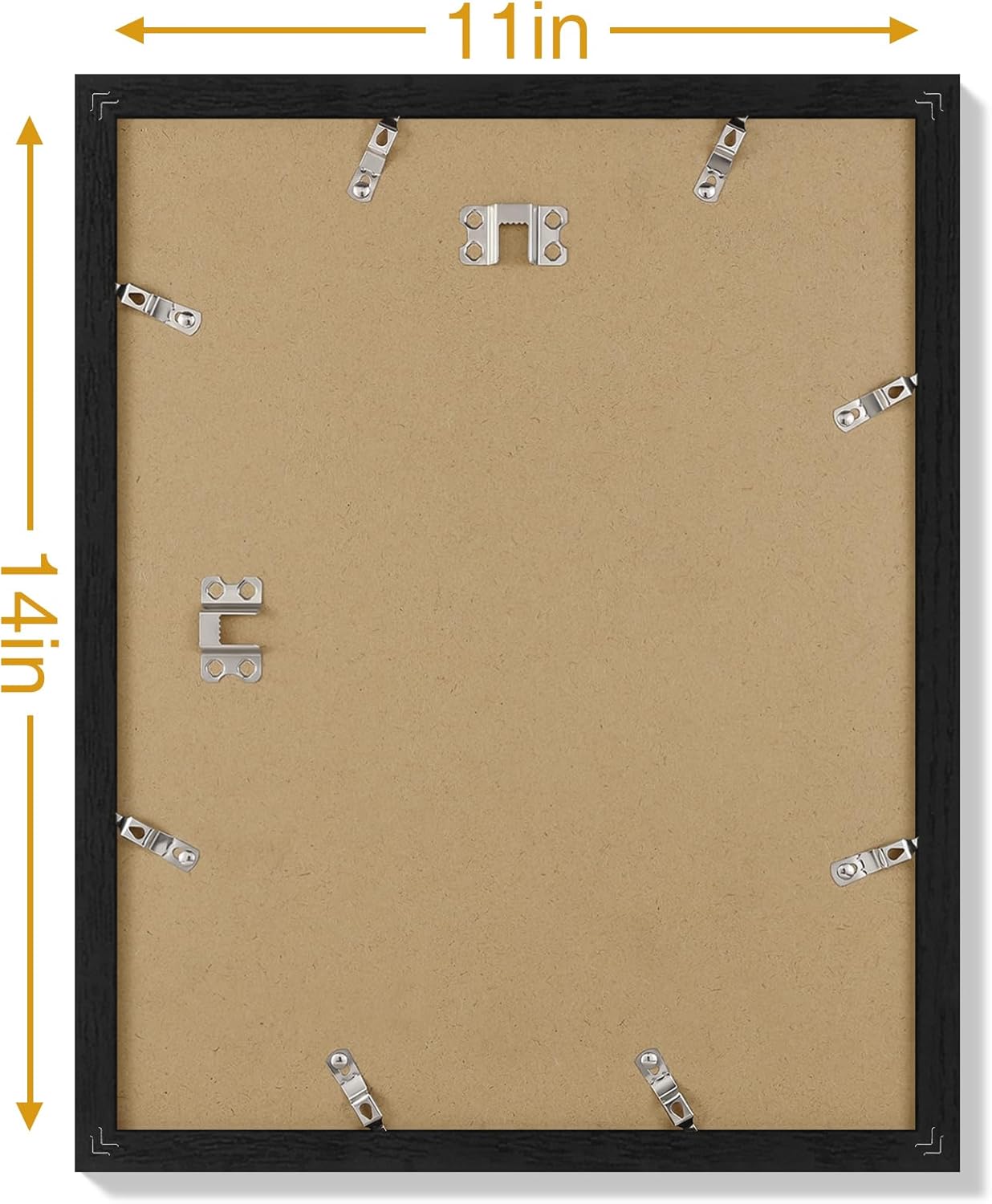 Vittanly 8x10 Picture Frames Set of 9, Shatter Resistant Plexiglass, Display 5x7 Pictures with Mat or 8x10 without Mat, Photo Frames for Wall or Tabletop, Engineered Wood, Black - Colors B