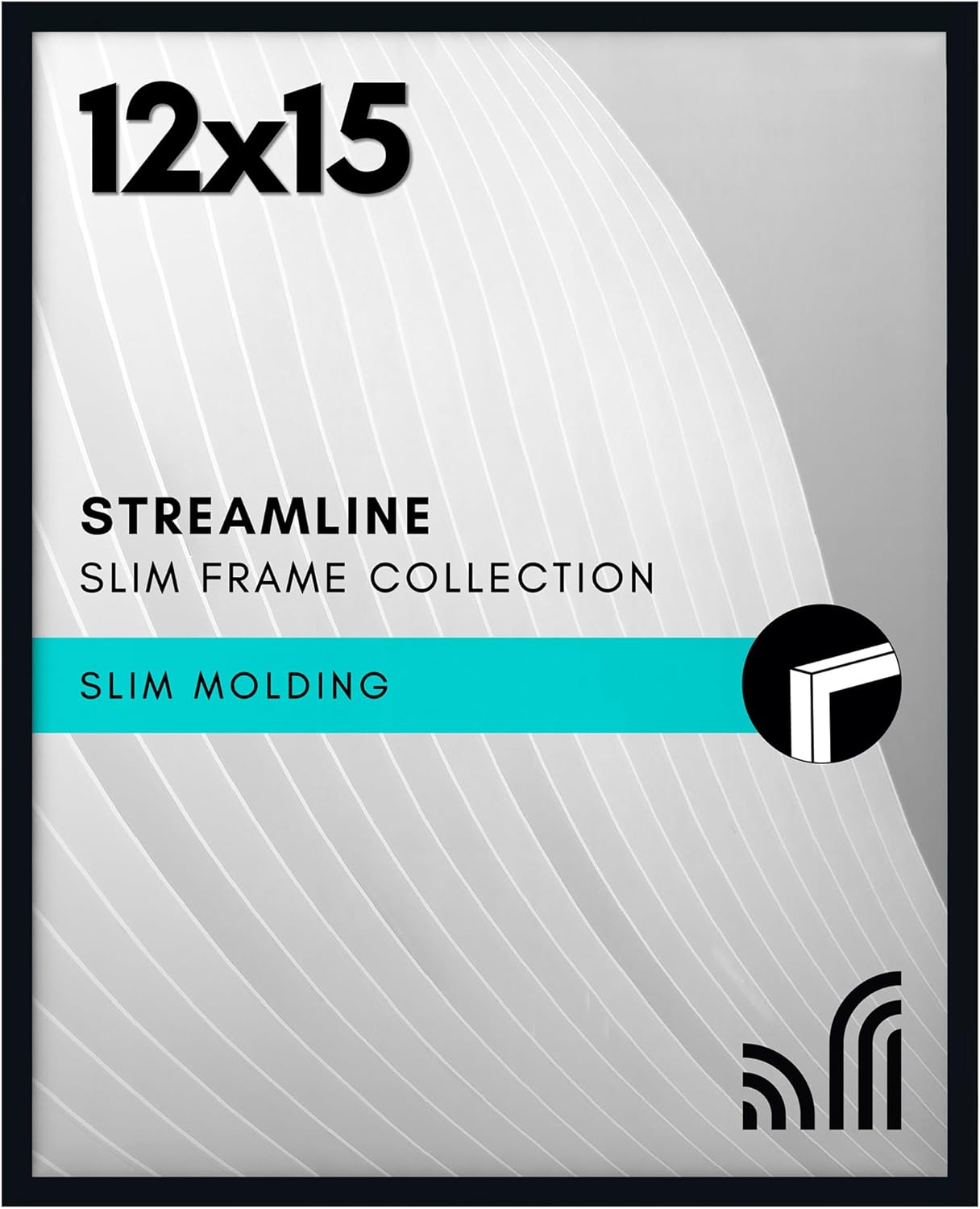 Americanflat 24x36 Poster Frame with Polished Plexiglass - Streamline Collection - Thin Border Picture Frame for Wall Display - Hanging Hardware Included - Black - Colors C