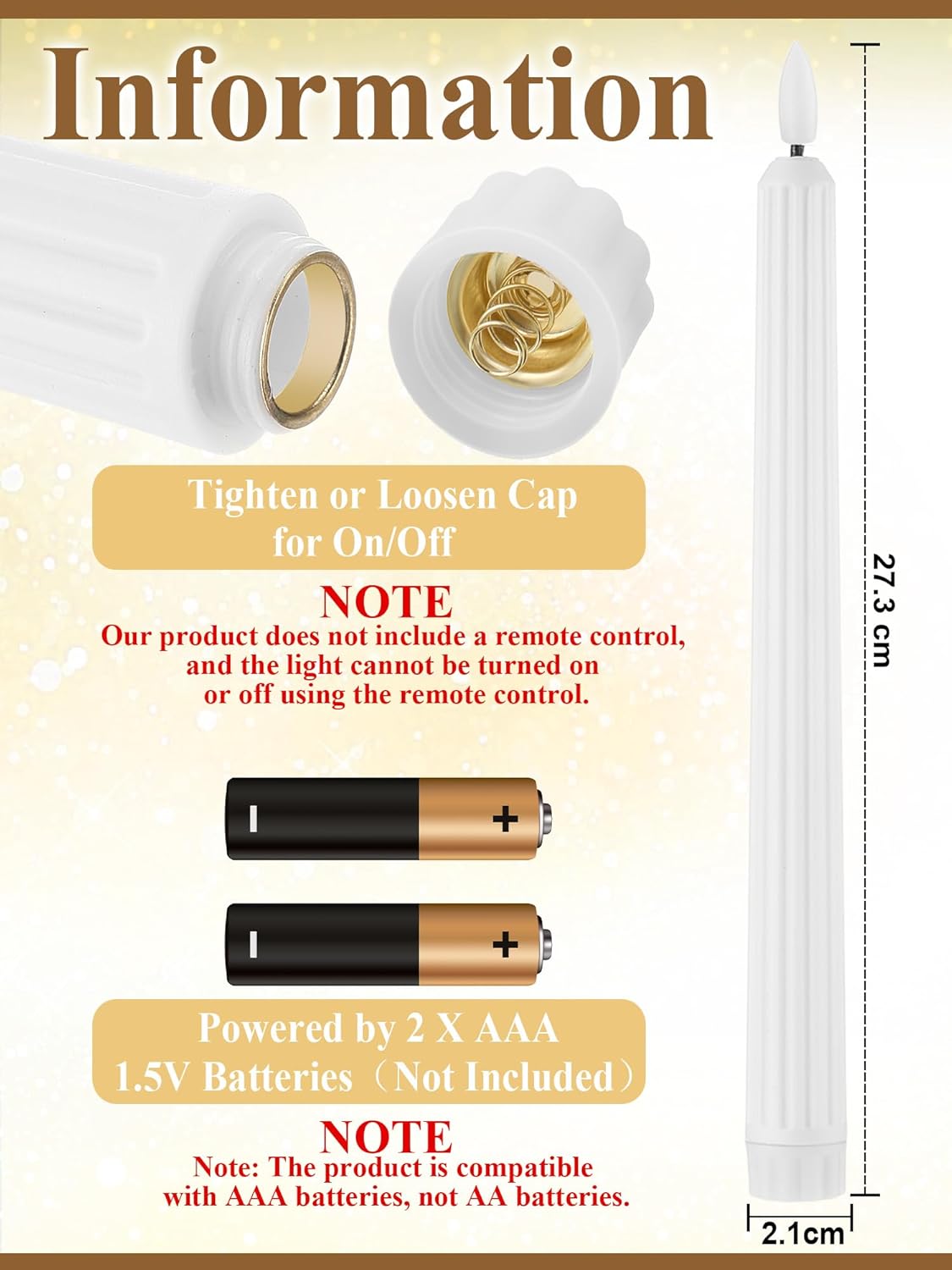 Treela 24 Pcs Flameless Taper Candles Battery Operated Bulk Fake Candles Light LED Candle Sticks Flickering Tapered for Easter Wedding Anniversary Decoration(Basic,11 Inch,Ivory)
