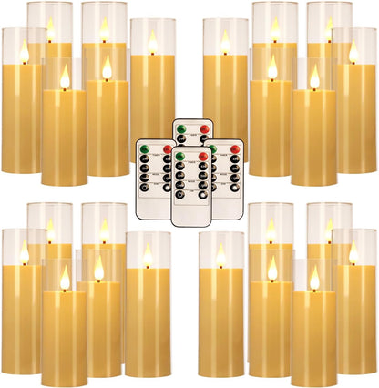 48- Pack of 3 Sizes of LED Flameless Candles.This Candle is Suitable for café, Fancy Restaurant, Bookstore and Other Scenes to Create a Relaxing and Romantic Atmosphere.