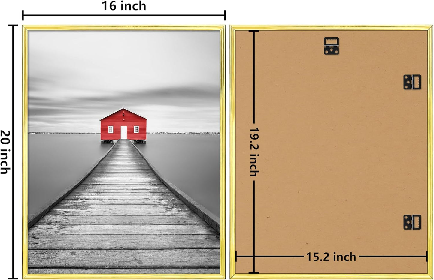 ELSKER&HOME 22.375 x 34 Poster Frame 3 Pack, Black Picture Frame for Horizontal or Vertical Wall Mounting, Sturdy and Scratch-proof