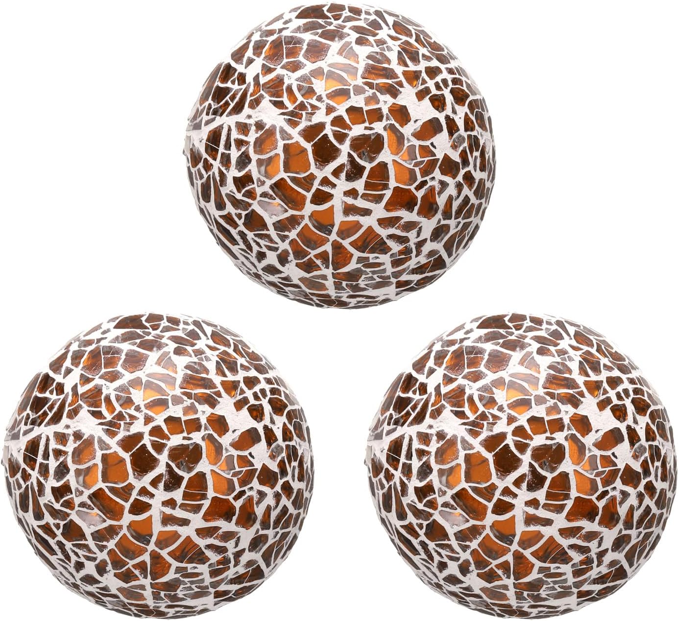 uxcell 3Pcs Decorative Glass Balls 2.36 Inch Orbs Centerpiece Balls Mosaic Glass Ball Sphere for Decor Bowls Vases Dining Table Party, Dark Blue