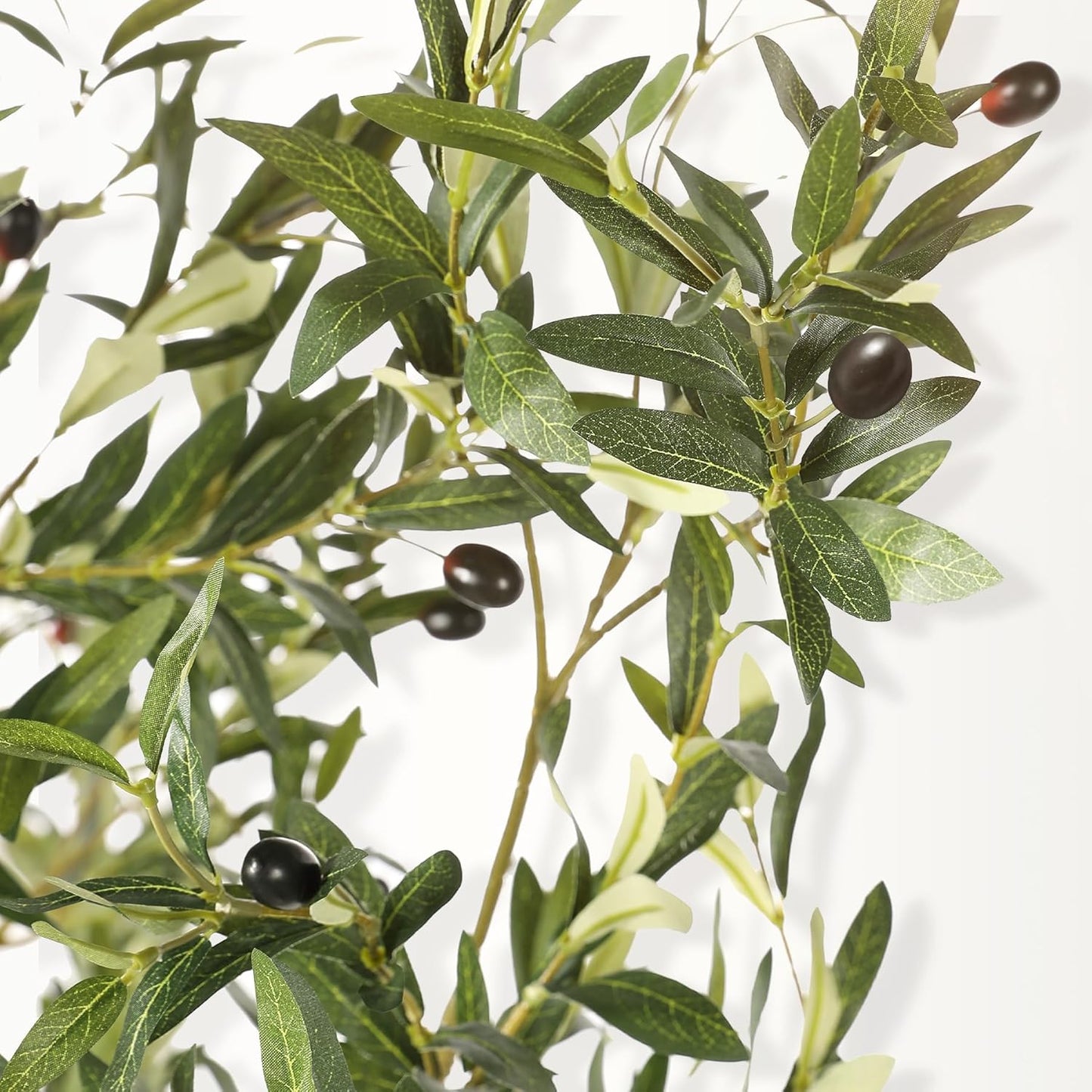 LYERSE Olive Trees Artificial Indoor - Faux Olive Tree 7ft with Large Olive Branches and Lifelike Fruits - Fake Olive Tree for Modern Home Office House Living Room Decor
