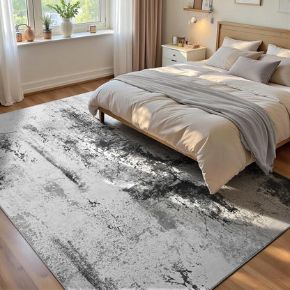 Ompaa 2x6 Rug Runners for Hallways Kitchen Runner Rug Non Slip Washable Grey Long Runner Rugs with Rubber Backing Soft Abstract Carpet Runner for Hallways, Kitchen, Bedroom, Bathroom, Entryway - Colors B