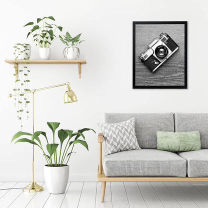 Americanflat 24x36 Poster Frame with Polished Plexiglass - Streamline Collection - Thin Border Picture Frame for Wall Display - Hanging Hardware Included - Black - Colors D